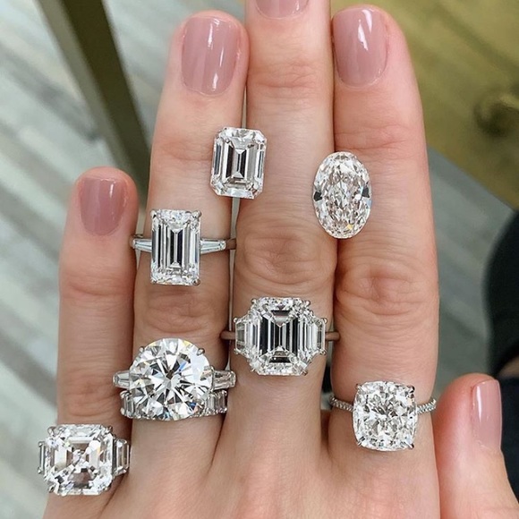 🛳 5Ct Cushion Cut Austrian Crystal Solitaire Rings - Picture 16 of 16